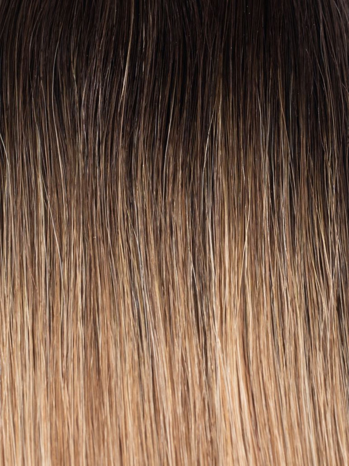  Bellami Flex Weft Mochachino Brown/Caramel Blonde #1C/18/46 Rooted 
