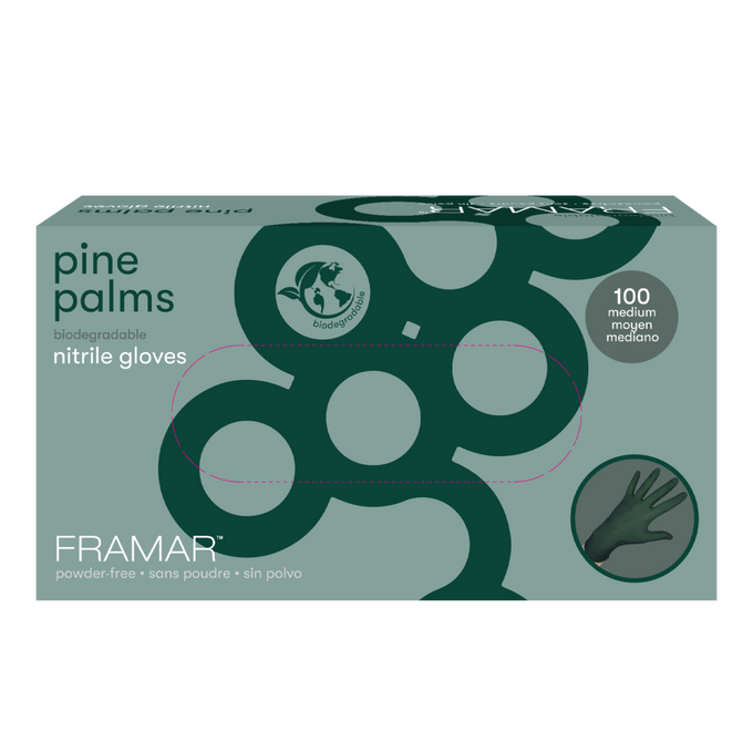 Framar Pine Palms Biodegradable Nitrile Gloves 