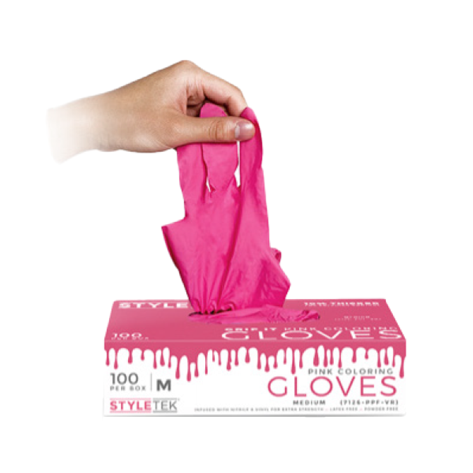 Other Brands Lucas Vinyl Gloves - Pink Powder Free